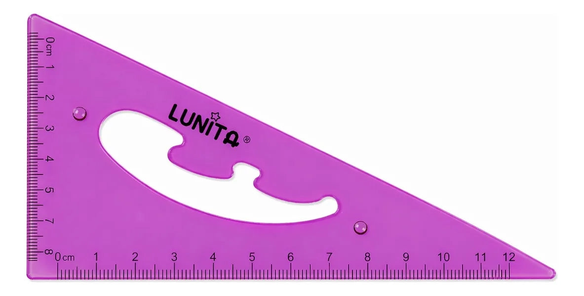 Juego De Geometría Flexible Lunita 4 Piezas Color Varios
