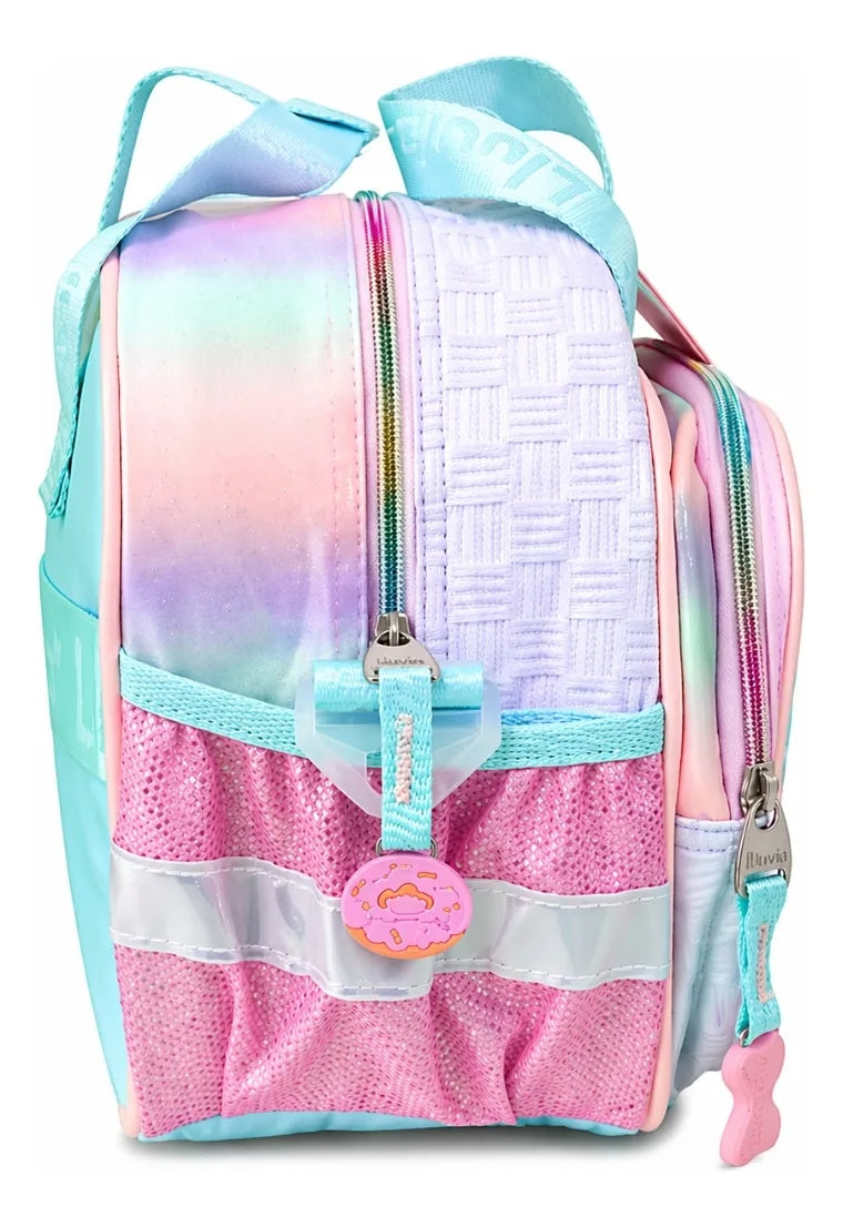 Lonchera Primaria Lluvia Osita Con Tul Y Luz Diseño Kawaii