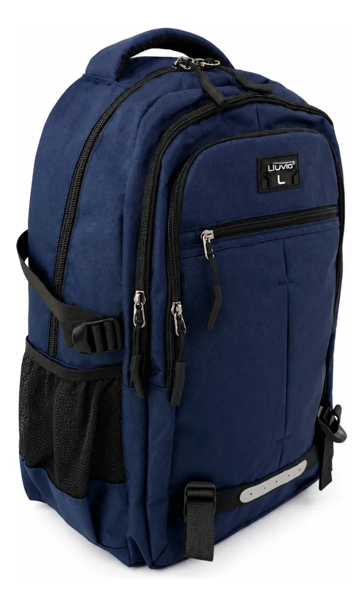Mochila Lluvia Azul Marino Moderna Para Laptop Y Universidad