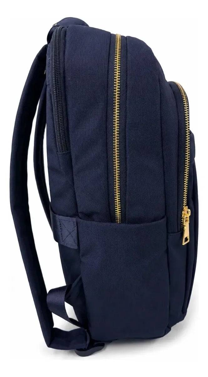 Mochila Juvenil Ejecutiva Lluvia Azul Satinado Elegante