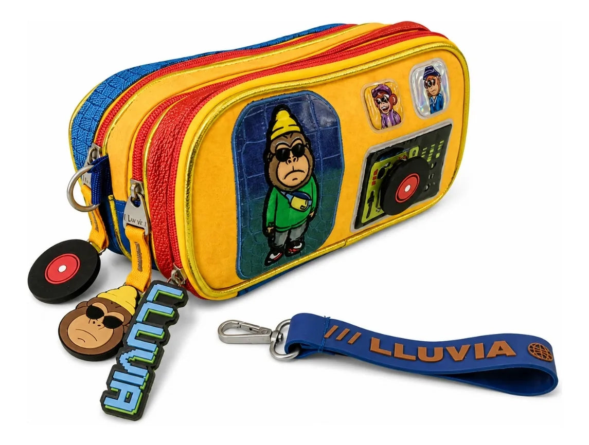 Lapicera Lluvia Dj Monkey Con Spinner Disco Musical