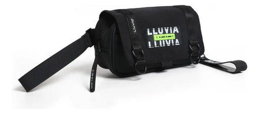 Lapicera Juvenil Lluvia Negra Con Correas Decorativas