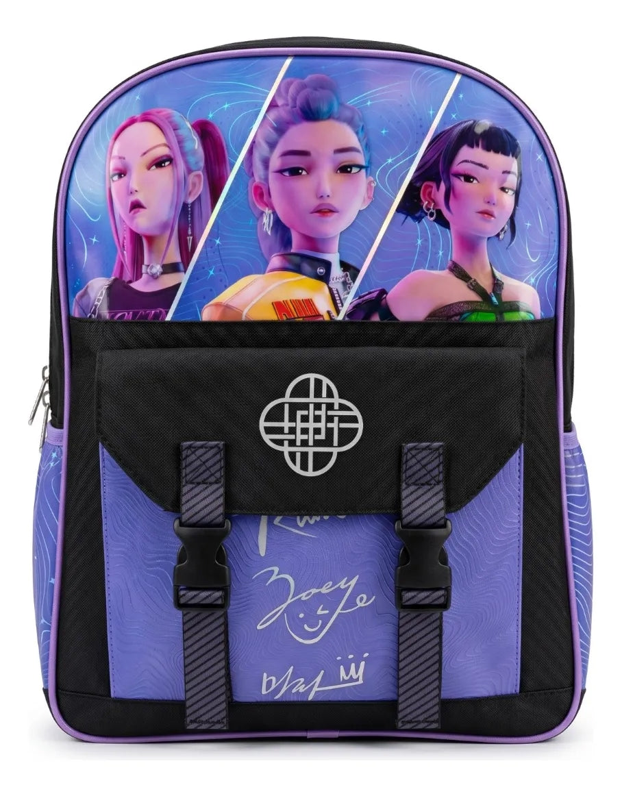Mochila Escolar Ruz Las Guerreras K-pop Huntrix Morada