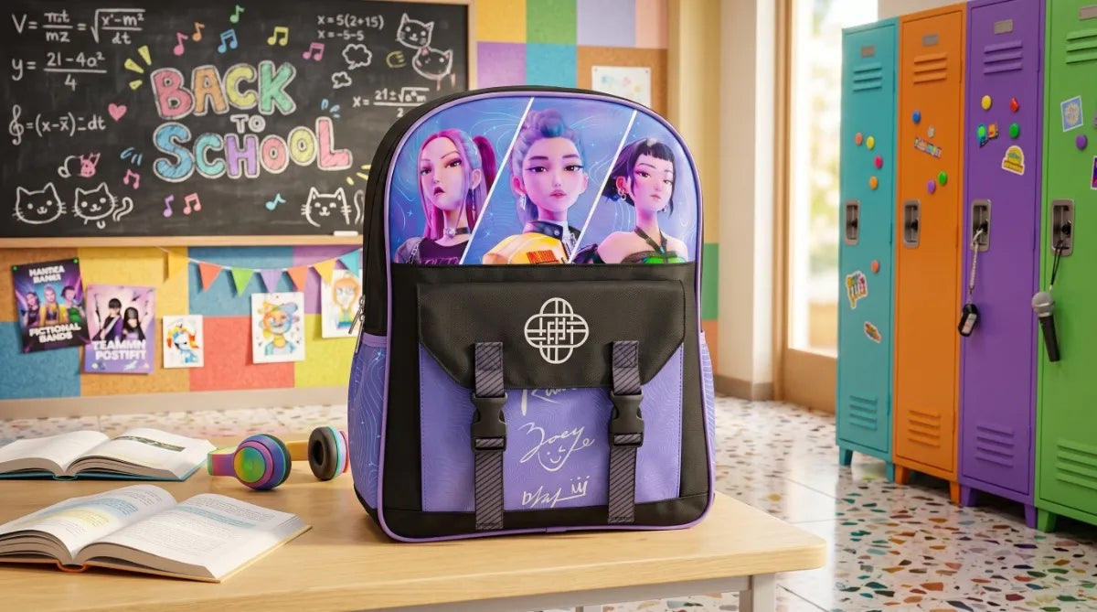 Mochila Escolar Ruz Las Guerreras K-pop Huntrix Morada
