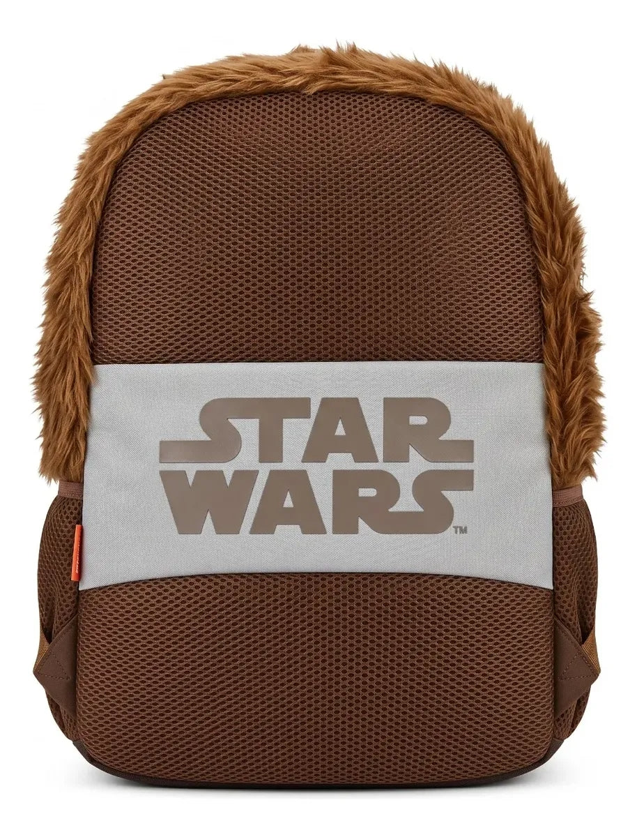 Mochila Escolar Yadatex Café Chewbacca Star Wars Con Llavero