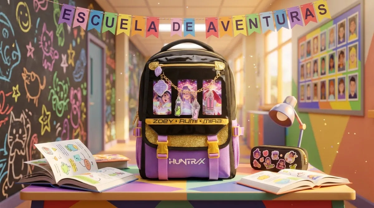 Mochila Ruz Huntrix Con Cadena Decorativa Y Colgantes
