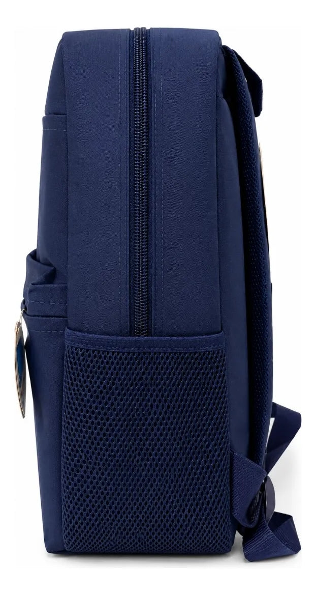 Mochila Juvenil Escolar Chenson Azul Marino Multi Bolsillos