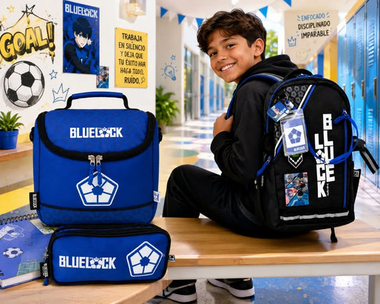 Set Escolar Tres Piezas Blue Lock Fotorama Con Gafete