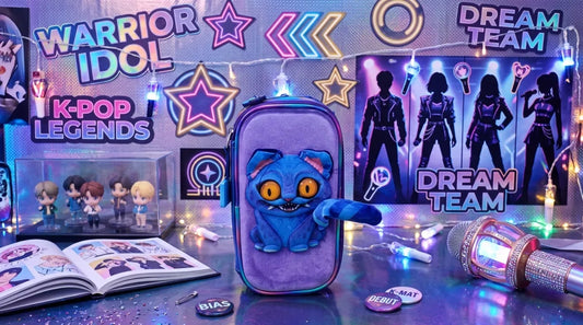Lapicera Escolar Lluvia Gato De Cheshire Ojos Con Luz Led