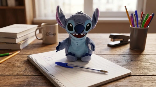 Lapicera Afelpada Stitch Con Velcro En Manos Y Pies