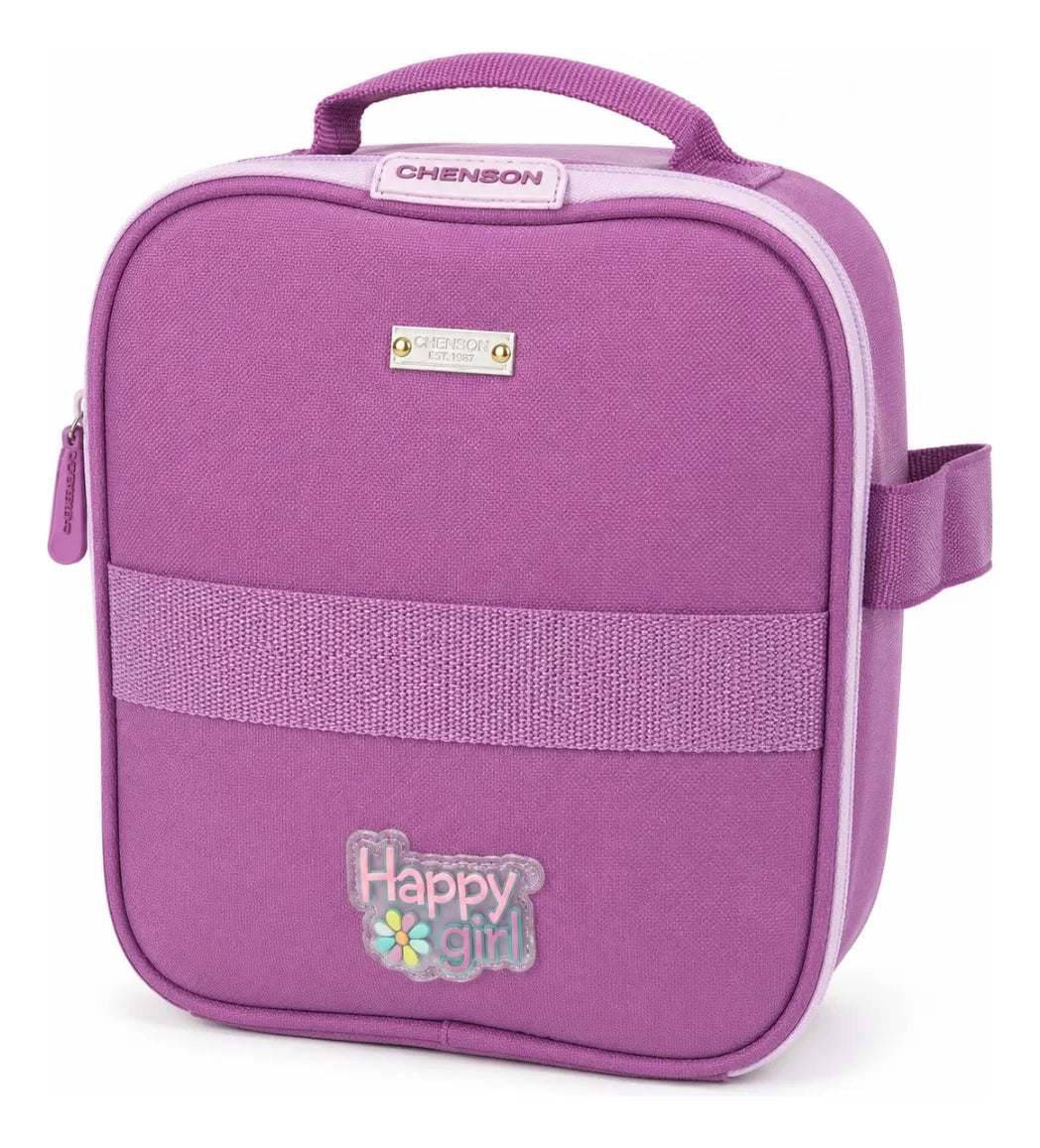 Lonchera Chenson Térmica Color Magenta Con Bolsillo Frontal
