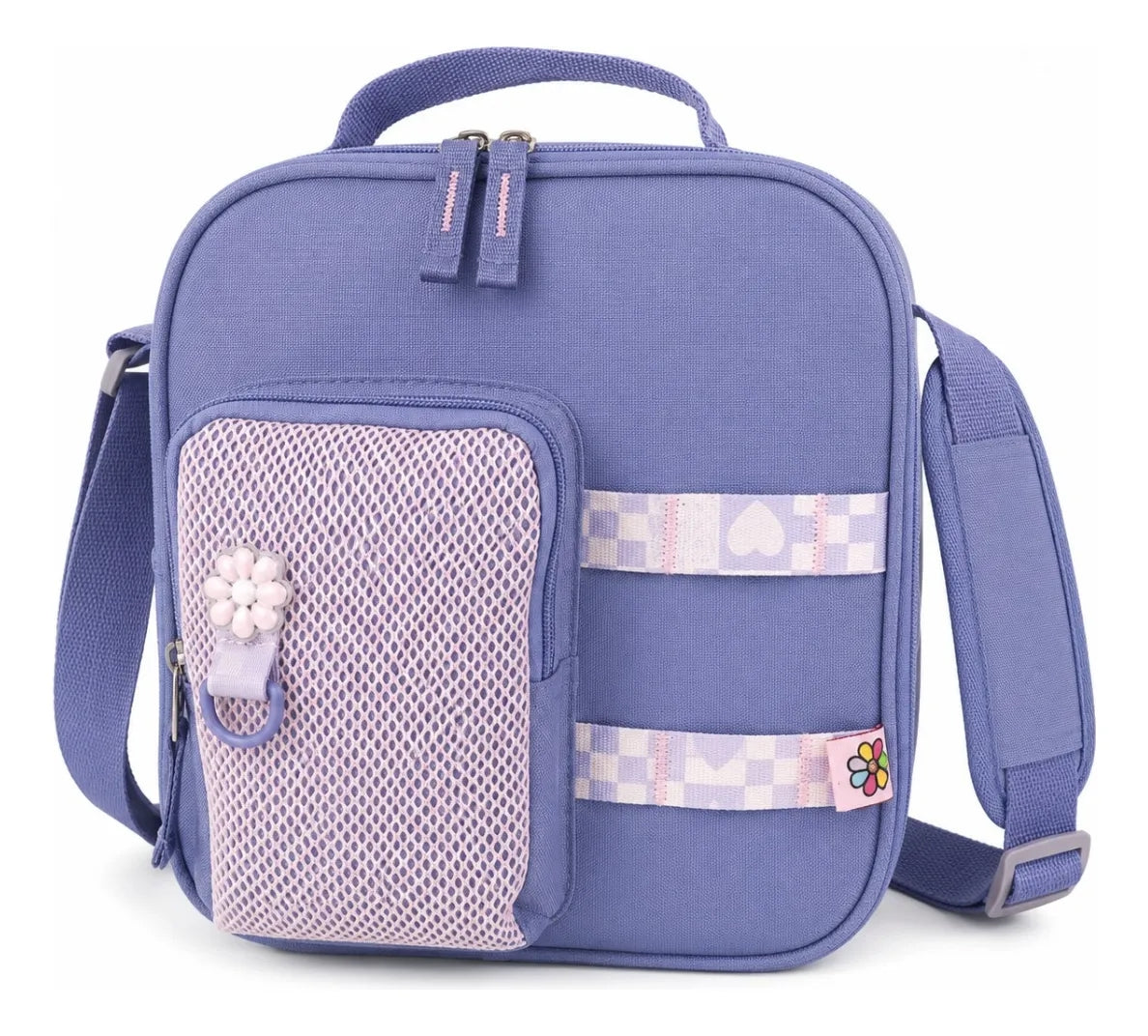 Lonchera Escolar Chenson Azul Lavanda Con Bolsillo De Malla