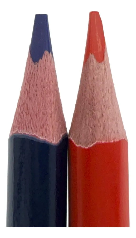 Lápiz Bicolor Surimax Rojo Azul Triangular Caja 10 Piezas