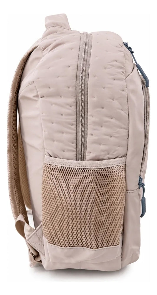 Mochila Juevnil Urbania Fotorama Beige Acolchonada Escolar