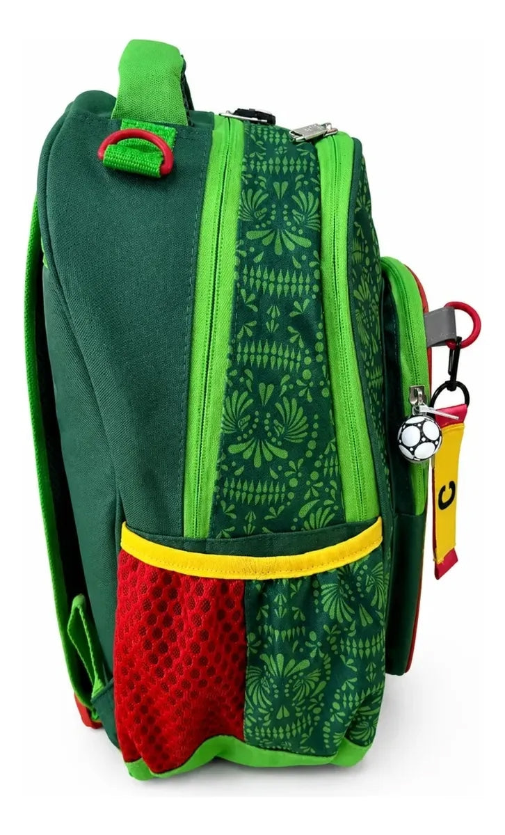 Mochila Escolar Fifa Mascota Futbol Para Primaria Color Verde