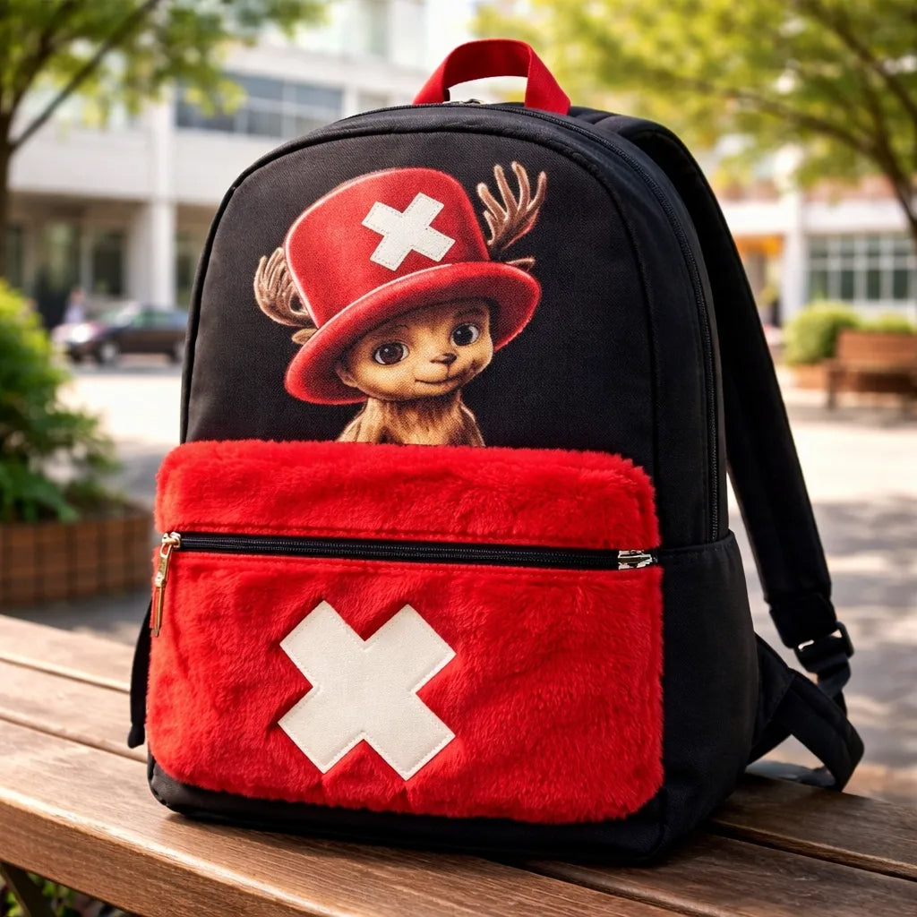 Mochila Juevil Fotorama One Piece Chopper Afelpada Escolar