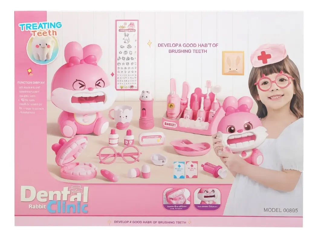 Juego De Dentista Infantil Rabbit Clinic 25 Piezas Candy