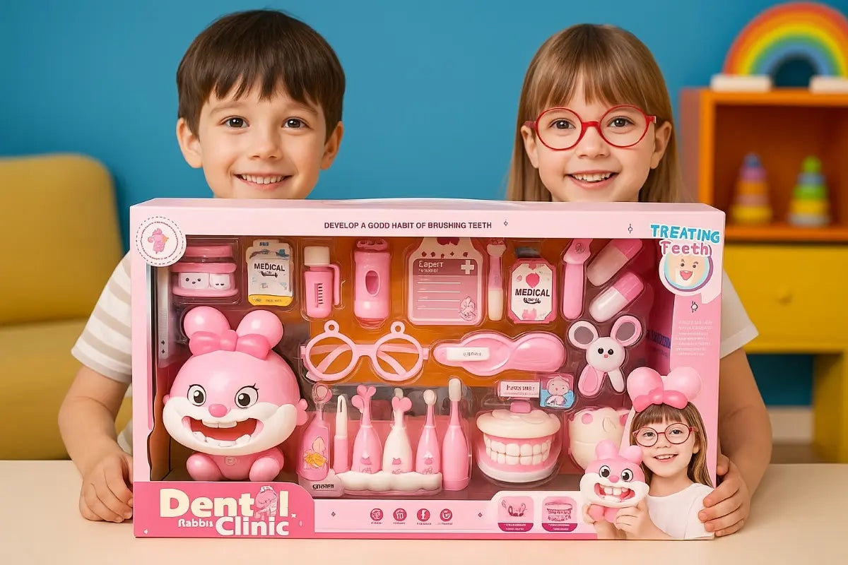 Juego De Dentista Infantil Rabbit Clinic 25 Piezas Candy