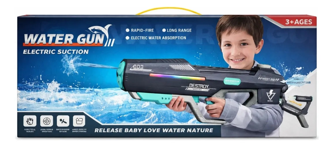 Pistola De Agua Eléctrica Con Succión Automática Con Luz