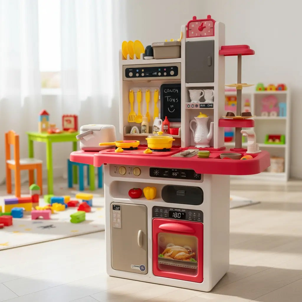 Set De Cocina Marca Candy Toys Moderna Infantil 81 Piezas