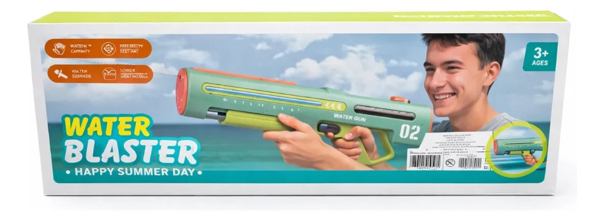 Pistola De Agua Eléctrica Recargable Con Luces Largo Alcance