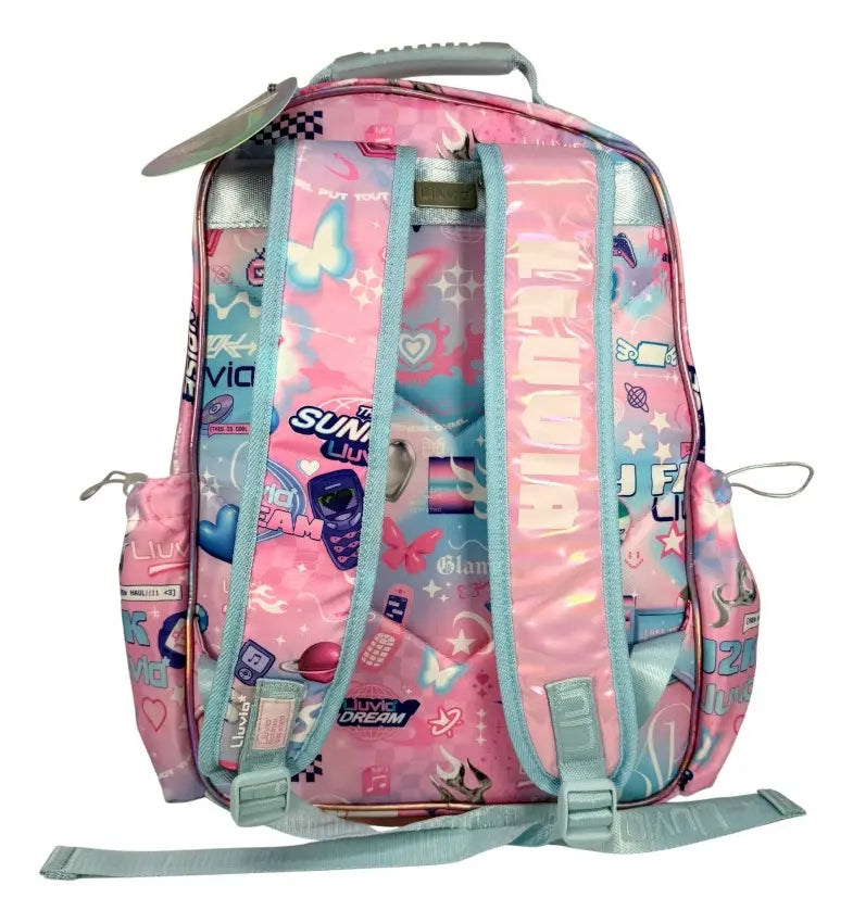 Mochila Primaria Marca Lluvia Efecto Espejo