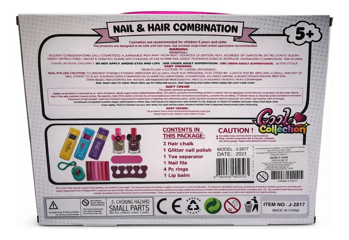 Set Para Mechas Y Uñas Candy Toys 14 Pzas Con Gloss Y Ligas