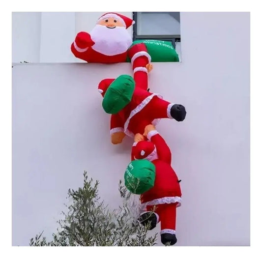 Inflable Navideño Escalera De Santas Marca Lluvia