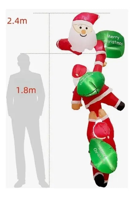Inflable Navideño Escalera De Santas Marca Lluvia