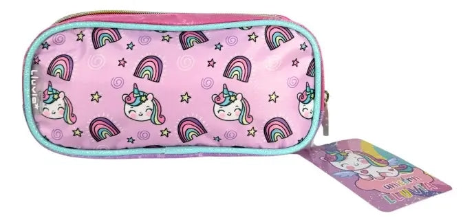 Mochila Primaria Set 3 Piezas Marca Lluvia Unicornio
