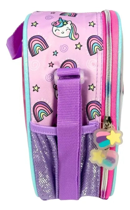 Mochila Primaria Set 3 Piezas Marca Lluvia Unicornio