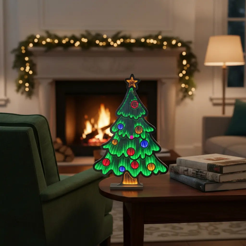 Luz Infinita Árbol Navideño 65x45x2 Cm 393 Luces