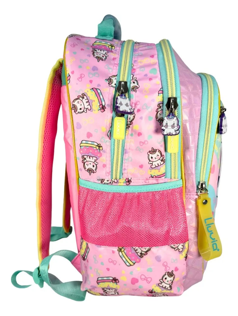 Mochila Primaria Marca Lluvia Unicornio Sweet Love