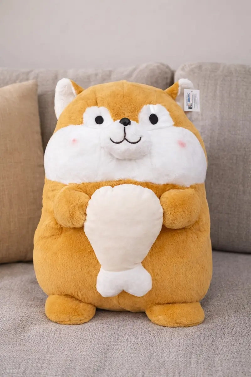 Peluche Perrito Shiba Inu O Pug Grande 45×36×39 Cm Candytoys
