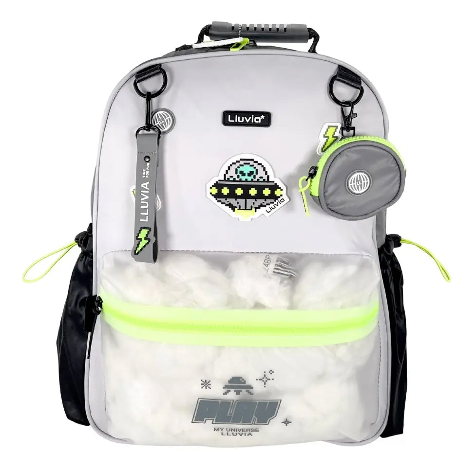 Paquete Mochila 3 Piezas Marca Lluvia Gris Ovni Primaria