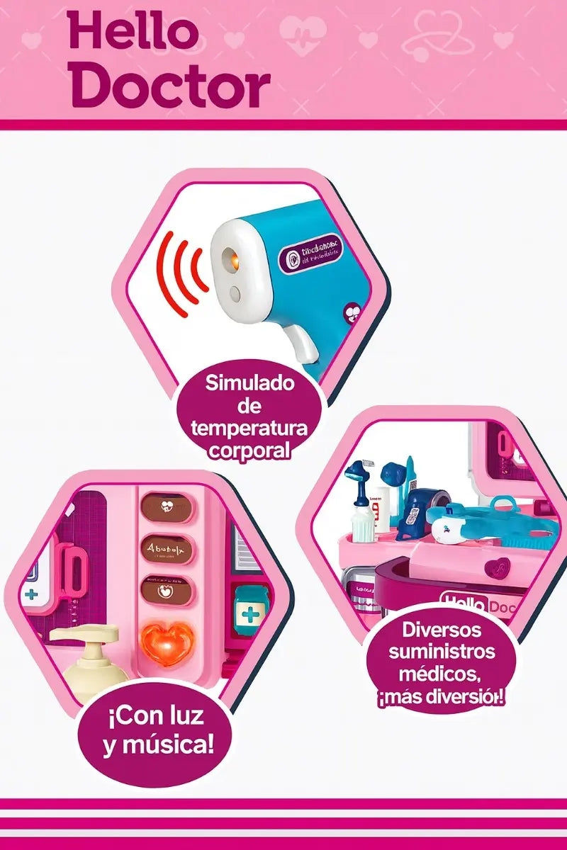 Set Médico Hello Doctor Center 37 Piezas Candy Toys