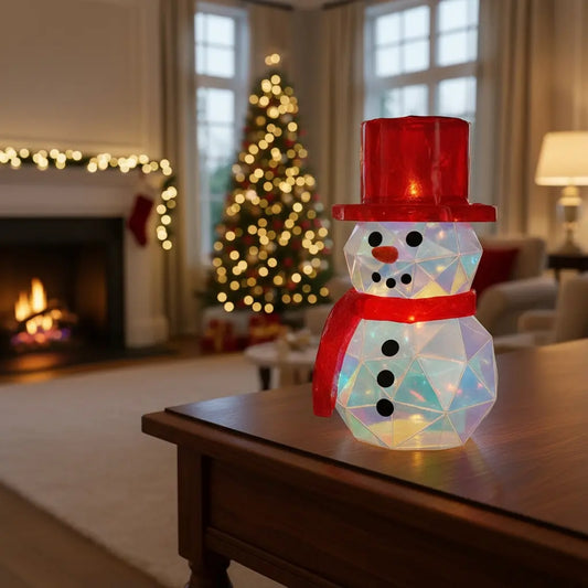Figura Navideña Muñeco De Nieve De Tpu Con Qr Tornasol 40cm