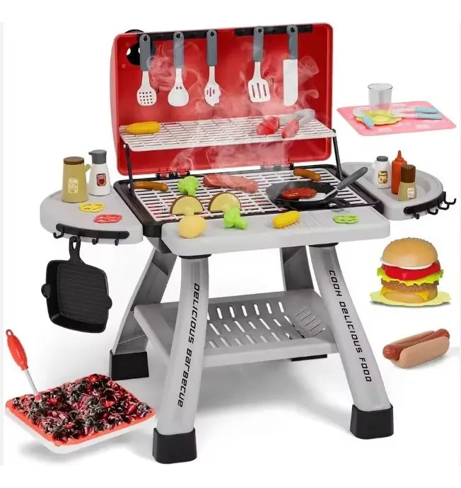 Parrilla Infantil Marca Candy Toys Con Vapor Y Luz 65 Piezas
