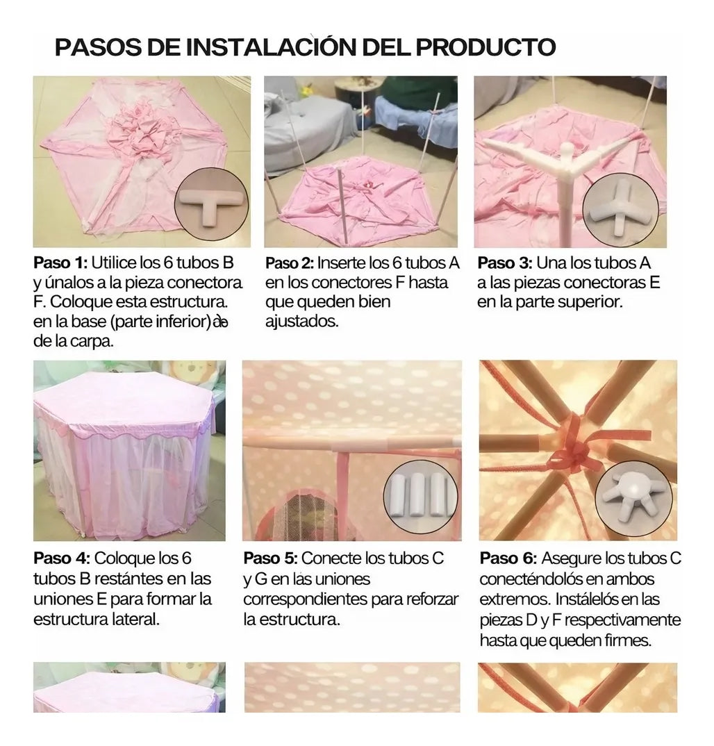 Casa Infantil Morada 140x135 Cm Candy Toys Tipo Castillo