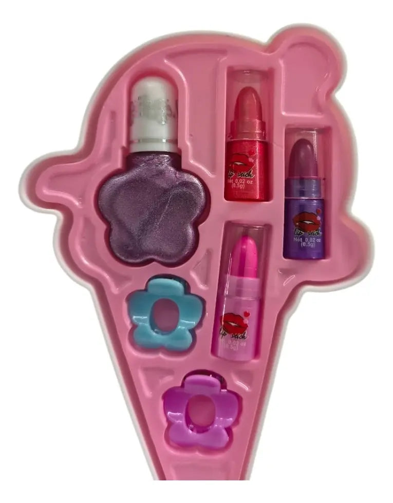 Set De Maquillaje En Estuche Helado 8 Piezas Candy Toys