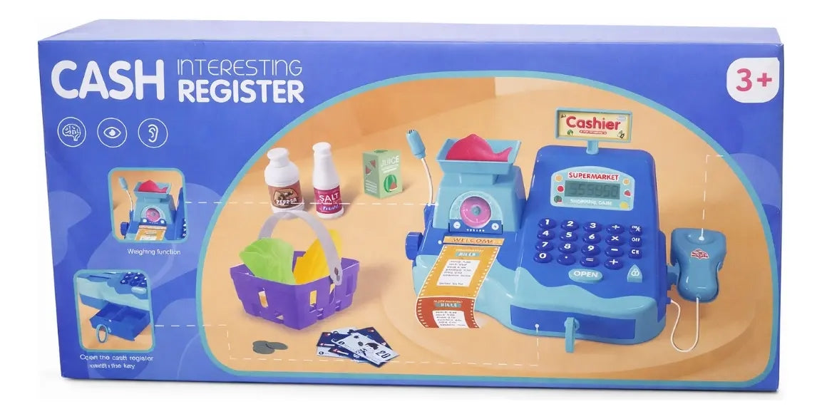 Caja Registradora Infantil Candy Toys Con 9 Accesorios