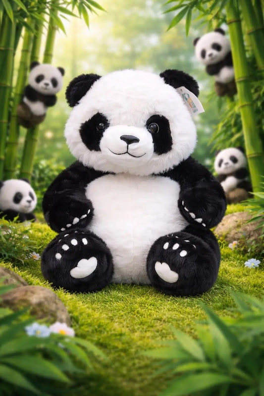 Peluche Oso Panda Grande Esponjoso 38×31×33 Cm Candy Toys