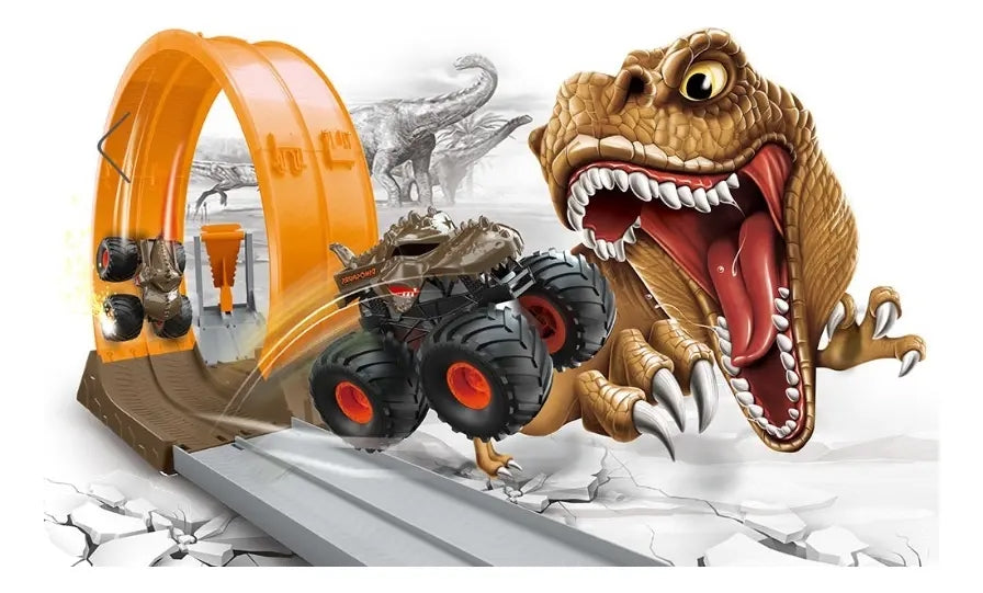 Pista Dinosaurio T Rex De 12 Piezas De Fricción Candy Toys