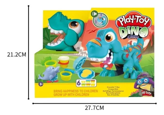 Set De Plastilina Dinosaurio Interactivo Con 6 Plastilinas
