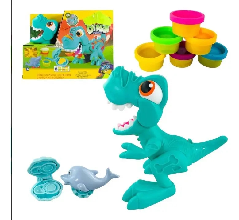 Set De Plastilina Dinosaurio Interactivo Con 6 Plastilinas