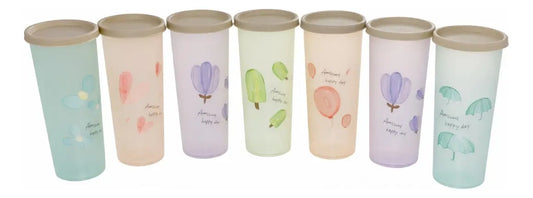 Vasos Pastel Con Tapa Set 7 Piezas 450ml Another Happy Day