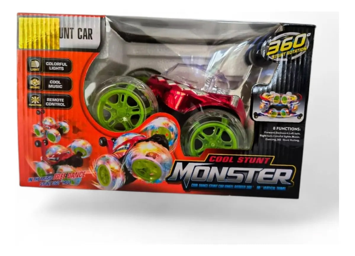 Auto A Control Remoto Maromero Con Luz Giros 360° Candy Toys
