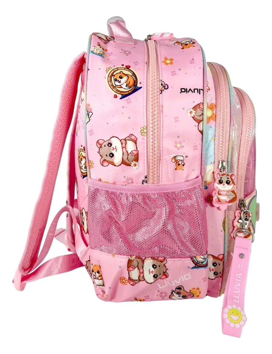 Mochila Marca Lluvia Hamster Rosa Kinder