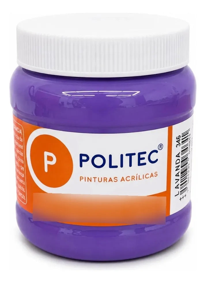 Pintura Acrílica Politec Lavanda 250 Ml Secado Rápido