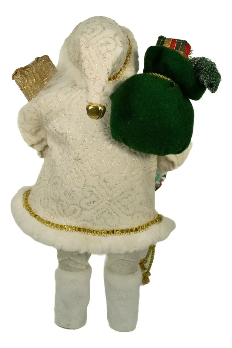Santa Dorado Elegante Lluvia Figura Decorativa 60x30x20 Cm